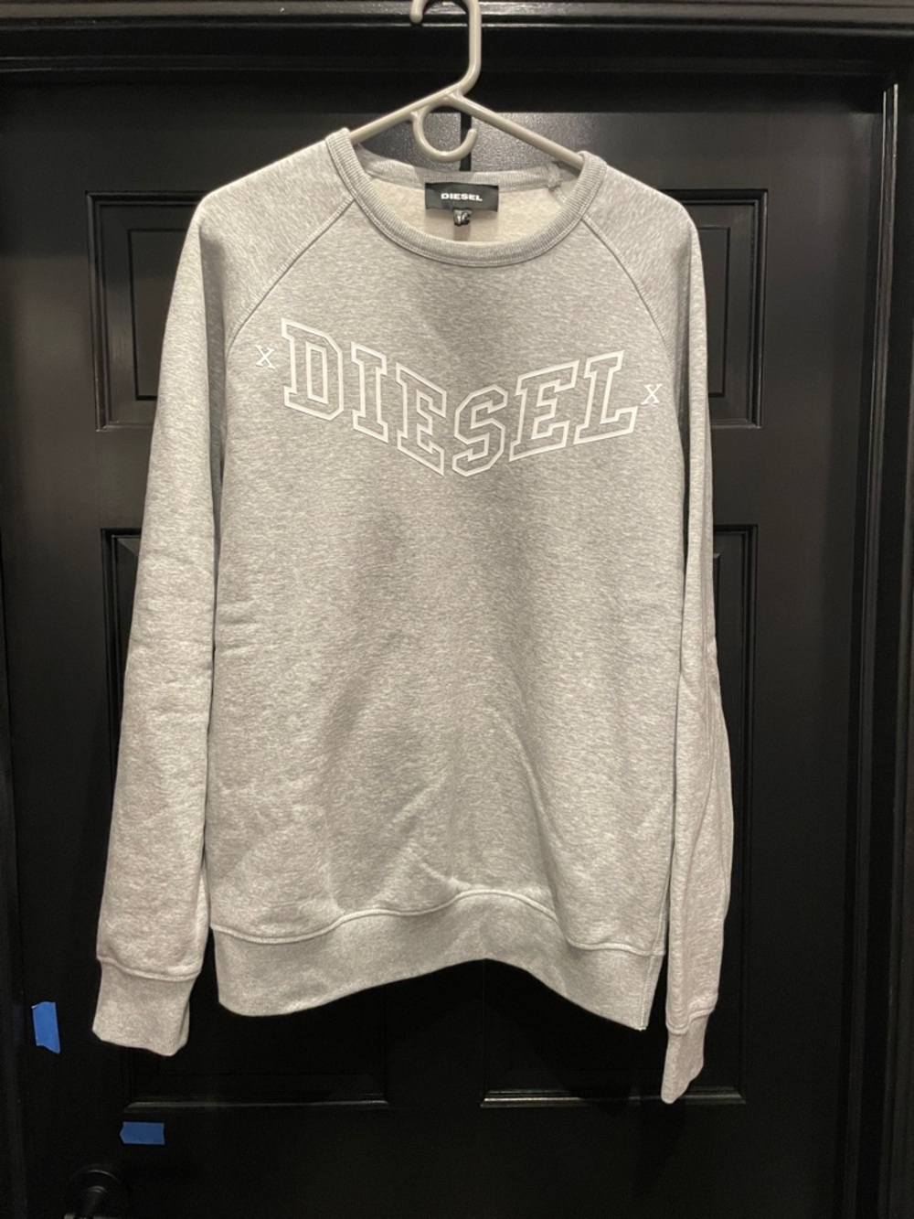 Diesel Gray Crewneck Sweatshirt with White Logo